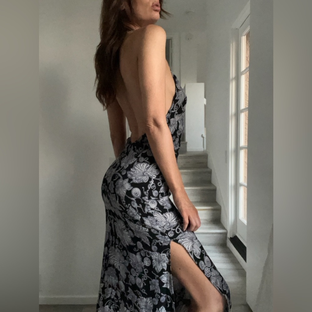 FLYNN SKYE BACKLESS HALTER MAXI DRESS FREE PEOPLE ANTHROPOLOGIE PLANET BLUE LPA